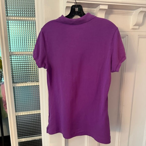 Ralph Lauren Women’s Big Pony Polo Purple Shirt Classic RL Size Large - Picture 3 of 10